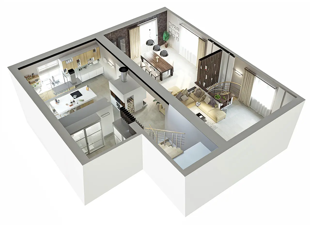 Plan d'étage 3D - Vision3D